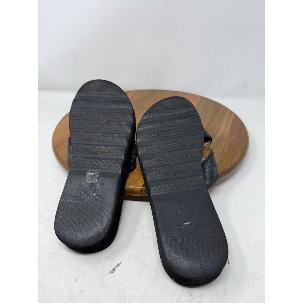 Coach Janine Black Signature Monogram Platform Slide Sandals Womens 6B - Picture 11 of 11